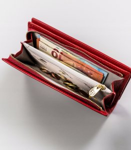 Peterson Elegancki Skórzany Portfel Damski Na Magnes 5