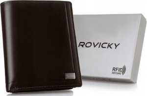 Rovicky Skórzany portfel męski w orientacji pionowej - Rovicky NoSize 1