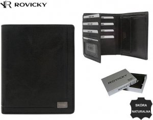 Rovicky Skórzany portfel męski w orientacji pionowej - Rovicky NoSize 1