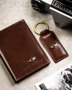 Peterson Zestaw Prezentowy: Skórzany Portfel Męski, Etui Na Karty I Brelok 2