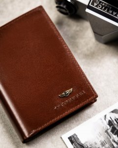 Peterson Zestaw Prezentowy: Skórzany Portfel Męski, Etui Na Karty I Brelok 4