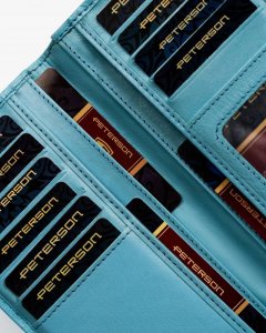 Peterson Duży, skórzany portfel damski na zatrzask i suwak - NoSize 11