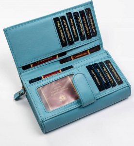 Peterson Duży, skórzany portfel damski na zatrzask i suwak - NoSize 6