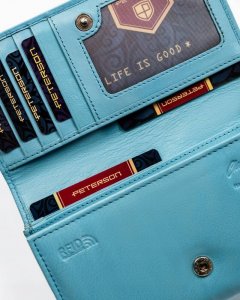 Peterson Duży, skórzany portfel damski na zatrzask i suwak - NoSize 10