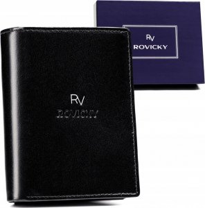 Rovicky Portfel męski ze skóry naturalnej wyposażony w system RFID - Rovicky NoSize 1