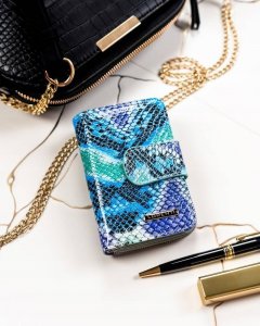 Lorenti Portfel Damski Ze Skóry Naturalnej Z Motywem Skóry Węża 2