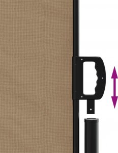 vidaXL Zwijana markiza boczna, taupe, 160x300 cm 6