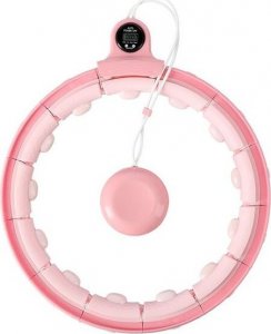 One Fitness Hula hop z obciążnikiem + licznik fh02 różowe 11