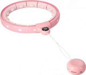 One Fitness Hula hop z obciążnikiem + licznik fh02 różowe 12