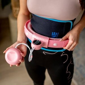 One Fitness Hula hop z obciążnikiem + licznik fh02 różowe 14