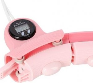 One Fitness Hula hop z obciążnikiem + licznik fh02 różowe 2