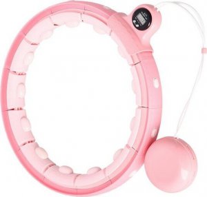 One Fitness Hula hop z obciążnikiem + licznik fh02 różowe 10