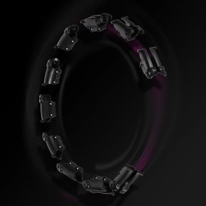 HMS HHW11 PLUS SIZE HULA HOP BLACK Z WYPUSTKAMI I OBCIĄŻNIKIEM HMS 15