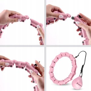 HMS HHW11 PLUS SIZE HULA HOP LIGHT PINK Z WYPUSTKAMI I OBCIĄŻNIKIEM HMS 12
