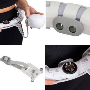 Springos Hula hop z obciążeniem i masażerem odchudzające, 12 wypustek, licznik, szare UNIWERSALNY 13