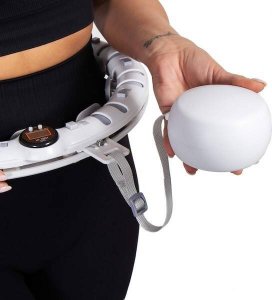 Springos Hula hop z obciążeniem i masażerem odchudzające, 12 wypustek, licznik, szare UNIWERSALNY 14