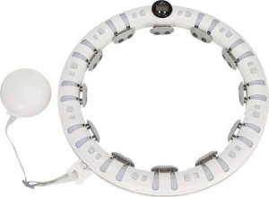 Springos Hula hop z obciążeniem i masażerem odchudzające, 12 wypustek, licznik, szare UNIWERSALNY 16