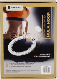 Springos Hula hop z obciążeniem i masażerem odchudzające, 12 wypustek, licznik, szare UNIWERSALNY 7