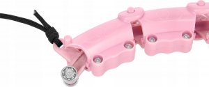 HMS ZESTAW HULA HOP HHW11 LIGHT PINK Z WYPUSTKAMI I OBCIĄŻNIKIEM + PAS BR163 BLACK PLUS SIZE HMS 8