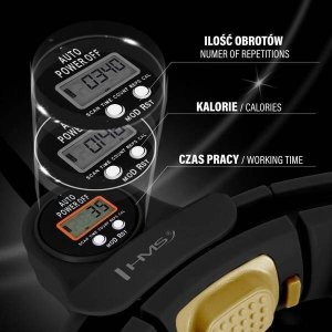 HMS Hula-Hop z obciążnikiem i magnesem + licznik HHM13 czarno - złote 14