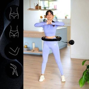 HMS Hula-Hop z obciążnikiem i magnesem + licznik HHM13 czarno - złote 17