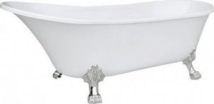 Wanna INDES Biała wanna wolnostojąca RETRO [KOMPLAETNA NOGI, SYFON, KOREK] 160cm 7