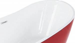 Wanna Beliani Wanna wolnostojąca 180 x 78 cm czerwona ANTIGUA 8