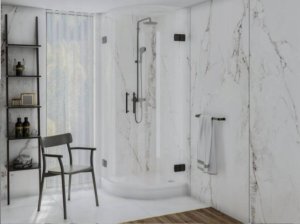 Brodzik Miraggio Brodzik konglomeratowy 80x80cm półokrągły 4