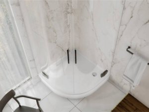 Brodzik Miraggio Brodzik konglomeratowy 80x80cm półokrągły 5