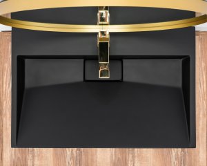 Umywalka Rea UMYWALKA KONGLOMERATOWA NABLATOWA GOYA BLACK MAT 70CM 5
