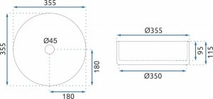 Umywalka Rea Umywalka nablatowa Rea Cristal Transparent 9