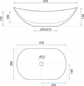 Umywalka Rea Umywalka Nablatowa REA Royal Mini Biała 6