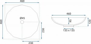 Umywalka Rea Umywalka nablatowa REA ARCTIC BLACK 8