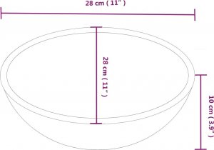 Umywalka vidaXL Umywalka, biała, 28x28x10 cm, ceramiczna 8