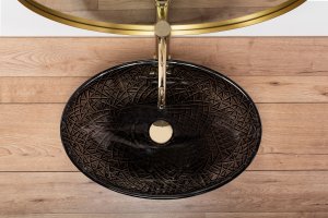 Umywalka Rea Umywalka nablatowa REA FROST BLACK 6