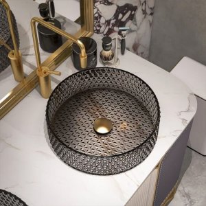 Umywalka Rea Umywalka nablatowa Rea Cristal Grey 39 2