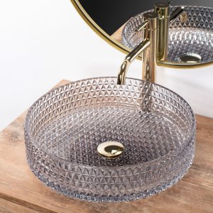 Umywalka Rea Umywalka nablatowa Rea Cristal Grey 39 5