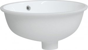 Umywalka vidaXL vidaXL Umywalka, biała, 38,5x33,5x19 cm, owalna, ceramiczna 3