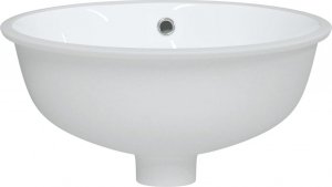 Umywalka vidaXL vidaXL Umywalka, biała, 38,5x33,5x19 cm, owalna, ceramiczna 4