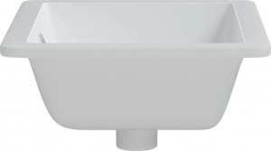 Umywalka vidaXL vidaXL Umywalka, biała, 46,5x35x18 cm, prostokątna, ceramiczna 5