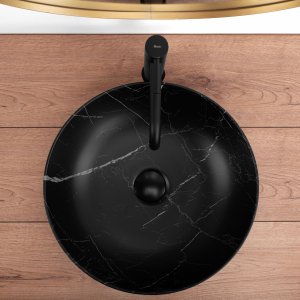 Umywalka Rea Umywalka nablatowa Rea Fibo czarna matowa 4