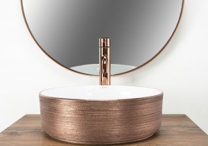 Umywalka Rea Umywalka nablatowa Rea Sami Brush Rose Gold 3