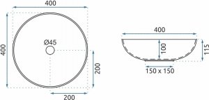 Umywalka Rea Umywalka nablatowa Rea Peru 7