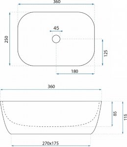 Umywalka Rea Umywalka nablatowa Rea Belinda mini stone matt 6