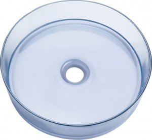 Umywalka Beliani Umywalka nablatowa okrągła ⌀ 36 cm niebieska TOLOSA 3