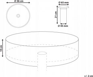 Umywalka Beliani Umywalka nablatowa okrągła ⌀ 36 cm turkusowa TOLOSA 5