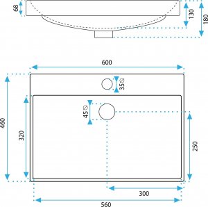 Umywalka Rea Umywalka wpuszczana Rea Mandy 6