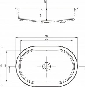 Umywalka Deante Umywalka granitowa podblatowa/wpuszczana owalna 2
