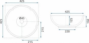 Umywalka Rea Umywalka Nablatowa Rea Sevilla 5