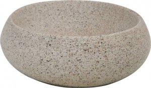 Umywalka vidaXL Umywalka nablatowa, piaskowa, owalna, 59x40x15 cm, ceramiczna 5